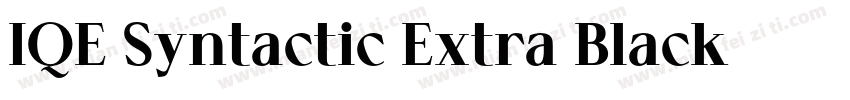 IQE Syntactic Extra Black字体转换